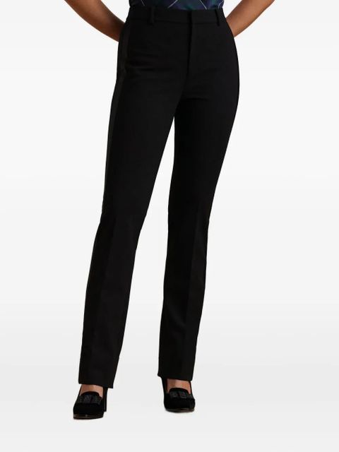 Lauren Ralph Lauren satin-stripe straight trousers - Black