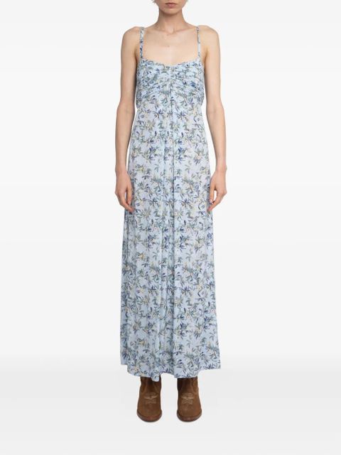 Zadig&Voltaire floral-pattern maxi dress - Blue