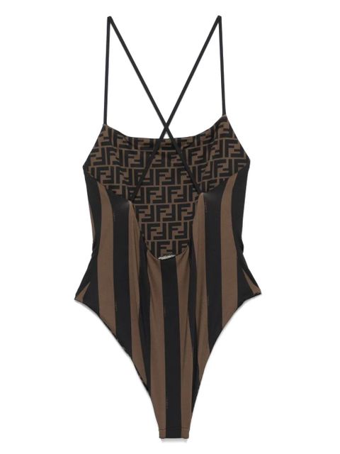 FENDI patterned reversible swimsuit - Brown - zdjęcie produktu nr 2