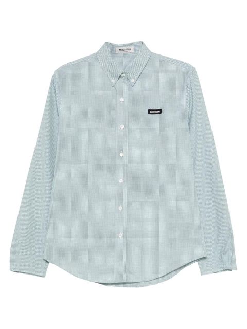 Miu Miu check-pattern buttoned shirt - Green - zdjęcie produktu nr 1