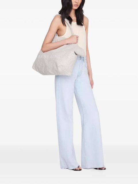 ANINE BING leopard-print canvas tote bag - Neutrals - zdjęcie produktu nr 2
