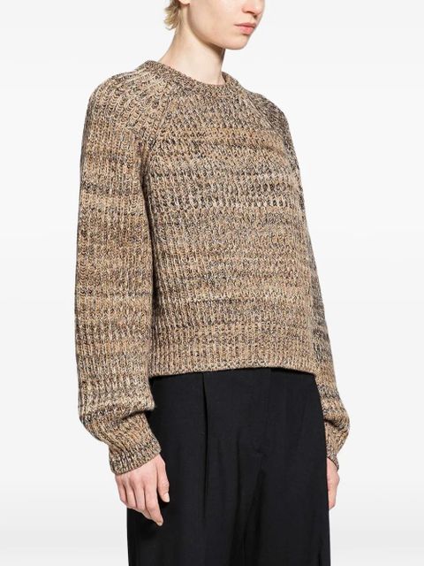 Prada ribbed-knit raglan-sleeve sweater - Neutrals - zdjęcie produktu nr 2