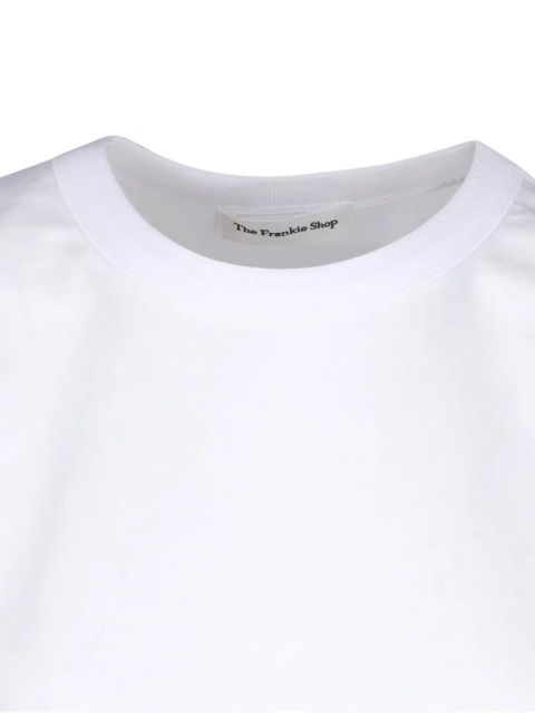 The Frankie Shop Eva padded-shoulder T-shirt - White