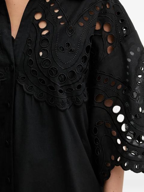 Charo Ruiz Ibiza Tao eyelet blouse - Black