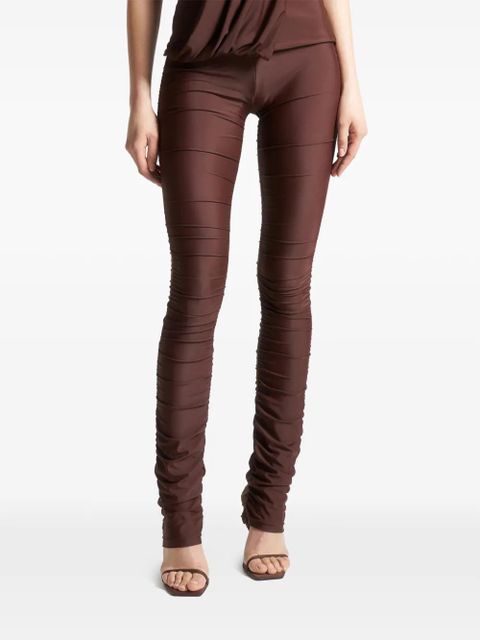 Manière De Voir ruched leggings - Brown