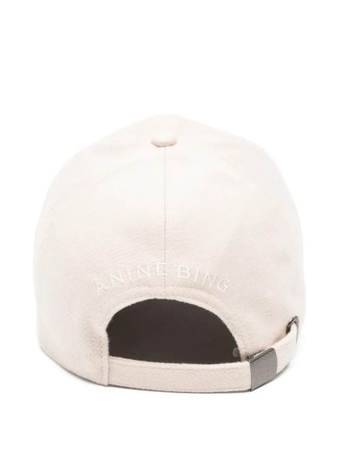 ANINE BING Jeremy logo-embroidery cap - Neutrals - zdjęcie produktu nr 2