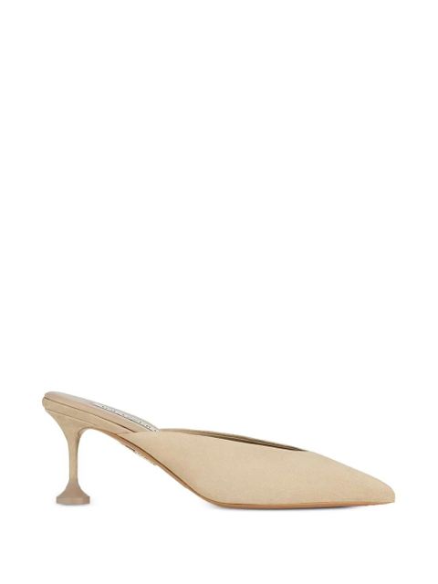 Aquazzura Bisous pointed-toe suede mules - Neutrals - zdjęcie produktu nr 1
