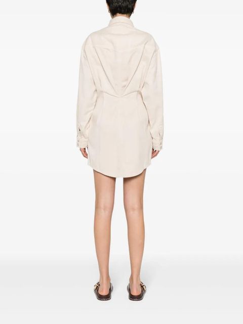 ISABEL MARANT Liliko shirt minidress - Neutrals