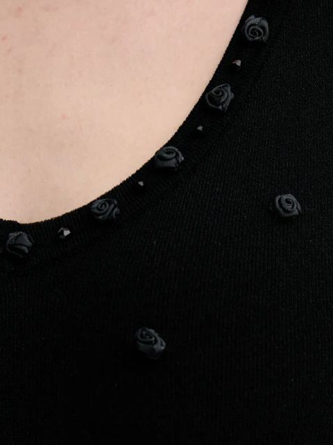 Blugirl Blumarine sukienka kolor czarny midi dopasowana RA5097.MS46M