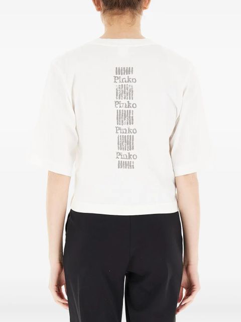 PINKO cotton T-shirt - White - zdjęcie produktu nr 2