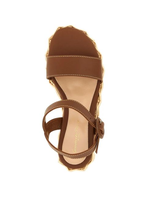 Gianvito Rossi Cestino leather sandals - Brown