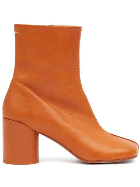MM6 Maison Margiela 70mm Stitch-out leather boots - Orange - zdjęcie produktu nr 1