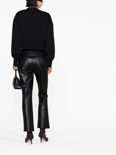 Balmain logo-print cotton sweatshirt - Black