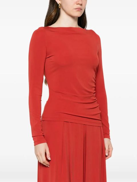 Max Mara ruched long-sleeves top - Red