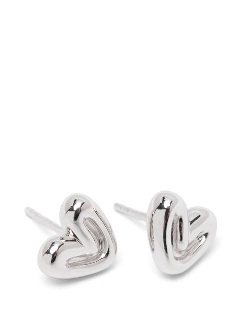 Missoma puffy-heart studs earrings - Silver