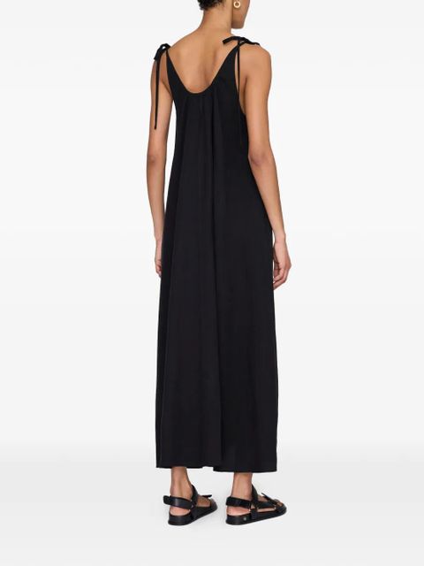 ANINE BING Flora tie-strap midi dress - Black