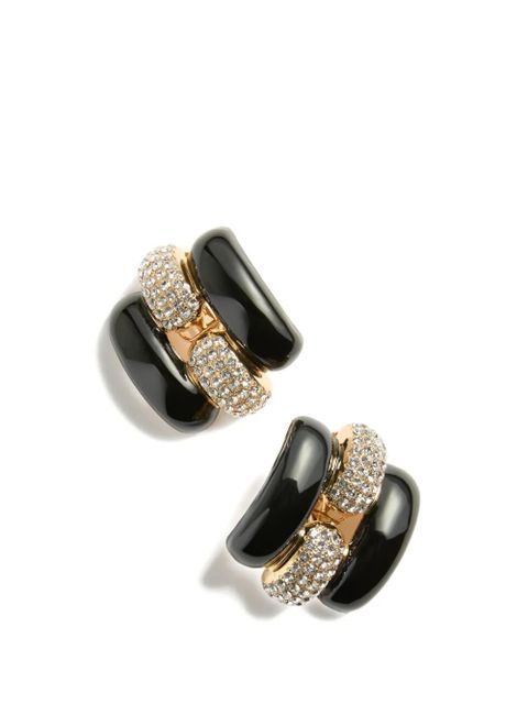 Valentino Garavani Pas Plus metal, enamel and Swarovski® crystal earrings - Gold