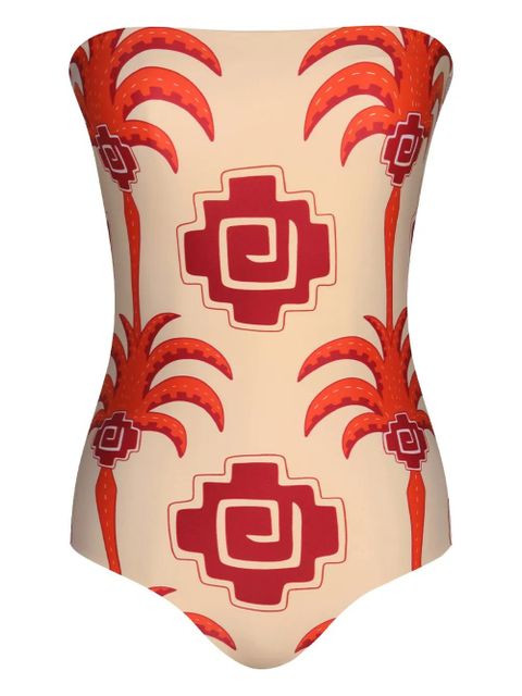 Johanna Ortiz Alta Mar palm-tree swimsuit - Neutrals - zdjęcie produktu nr 1