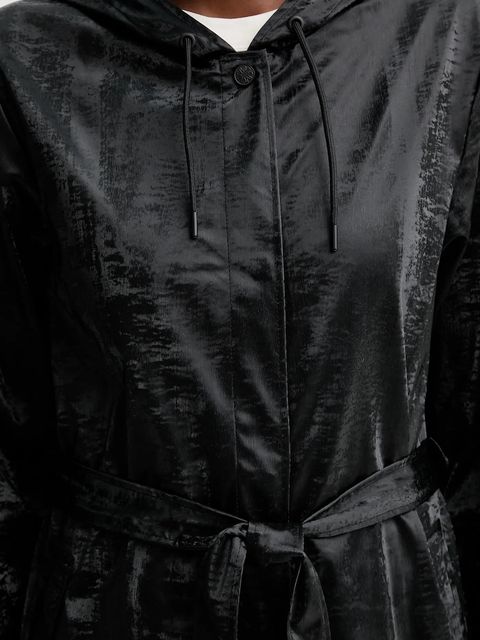 Rains kurtka 12040 A-Line Longer W Jacket kolor czarny przejściowa 12040