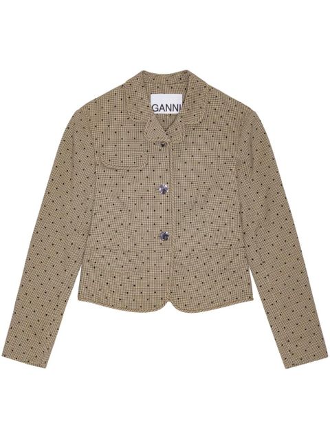 GANNI polka dot-print blazer - Neutrals - zdjęcie produktu nr 1
