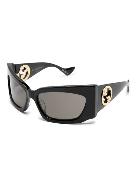 Gucci Eyewear geometric-frame tinted sunglasses - Black - zdjęcie produktu nr 2