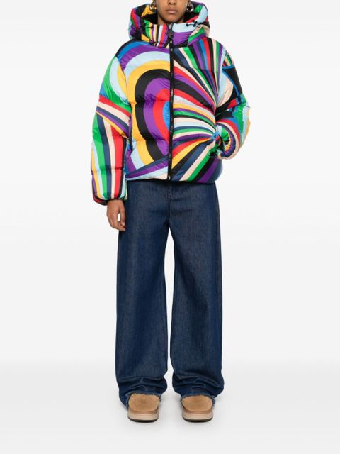 PUCCI Iride-print puffer jacket - Green