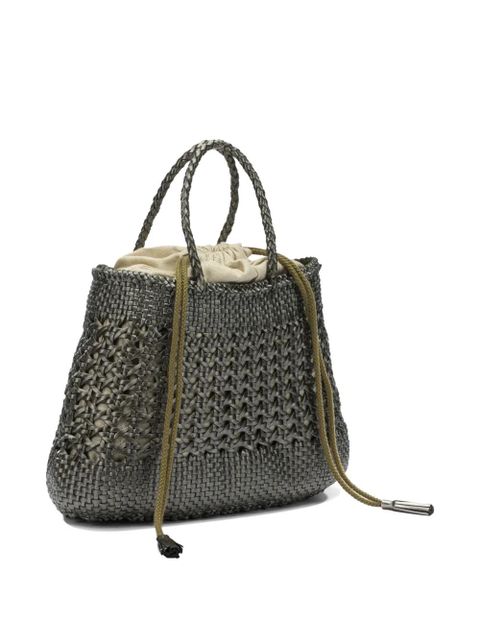 DRAGON DIFFUSION Santa Cano woven leather tote bag - Green - zdjęcie produktu nr 2