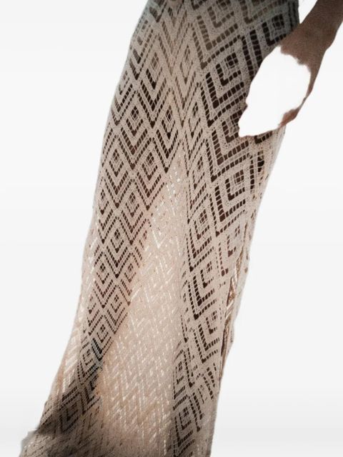 Johanna Ortiz Soul embroidered midi skirt - Neutrals