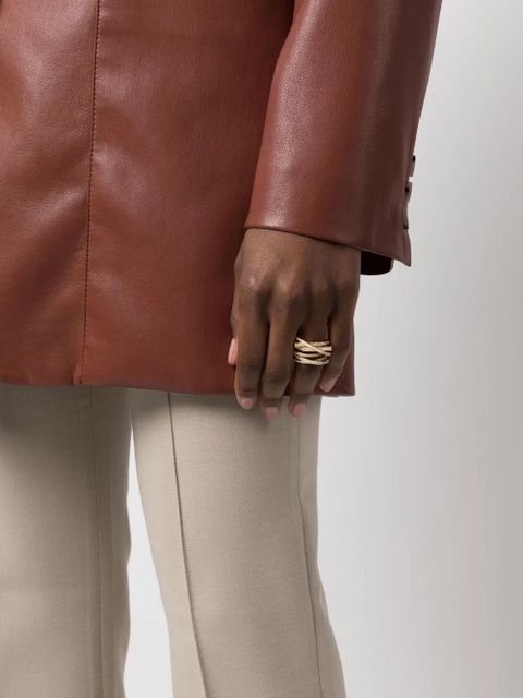 Ferragamo all-over crystal-embellished ring - Gold