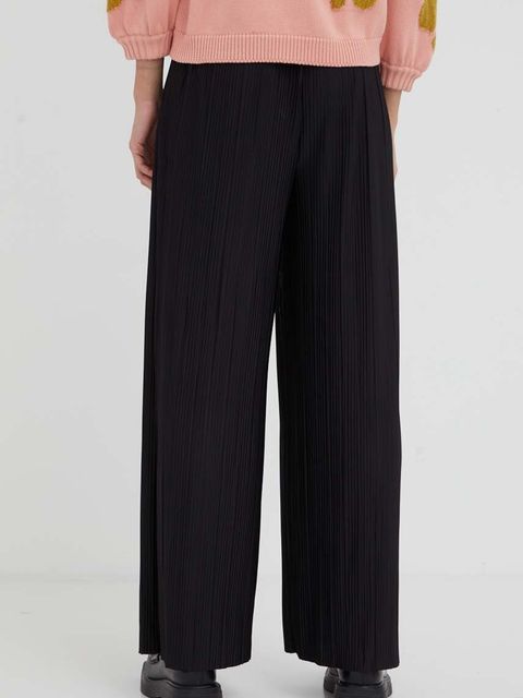 Samsoe Samsoe spodnie UMA damskie kolor czarny szerokie high waist F21200187