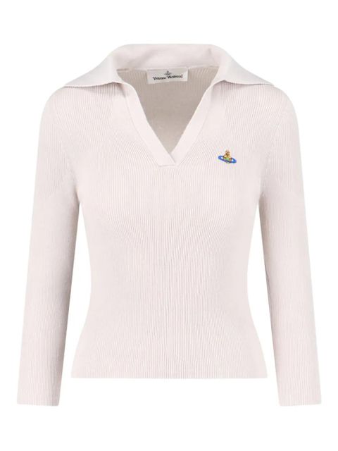 Vivienne Westwood orb-embellished ribbed sweater - Neutrals - zdjęcie produktu nr 1