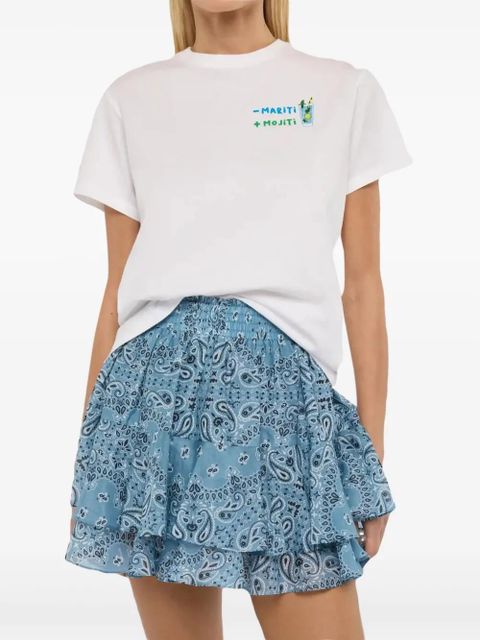 MC2 Saint Barth embroidered-cocktail motif T-shirt - White