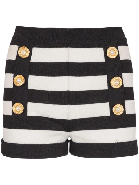 Balmain Matiniere button-detail shorts - Black - zdjęcie produktu nr 1