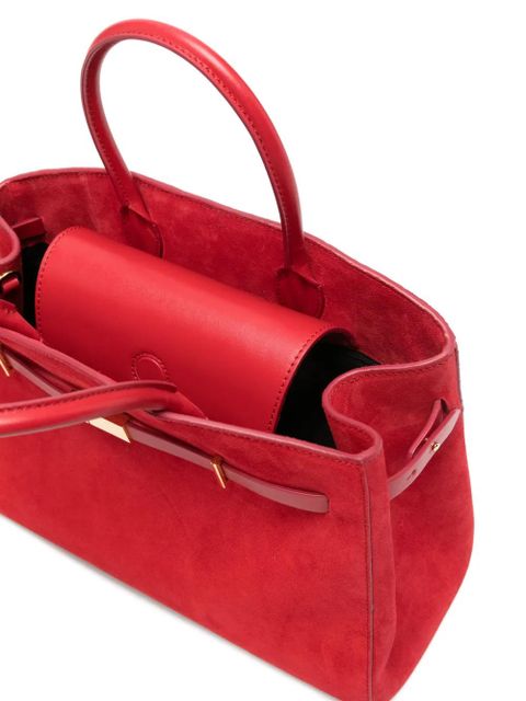 DeMellier midi Hudson suede tote bag - Red