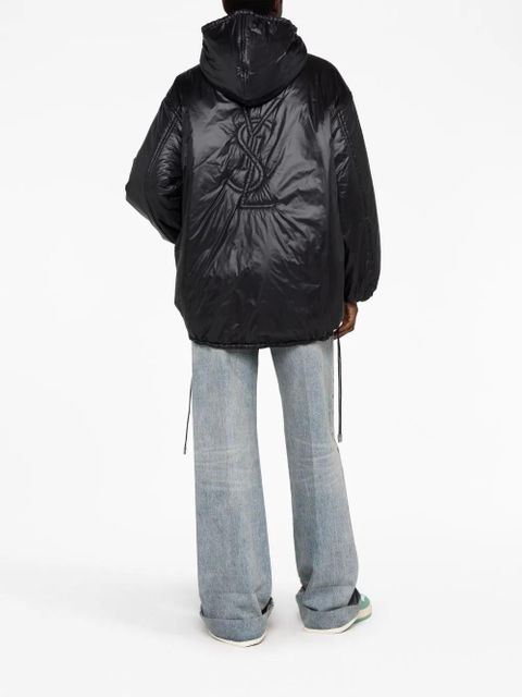 Saint Laurent Cassandre padded hooded jacket - Black