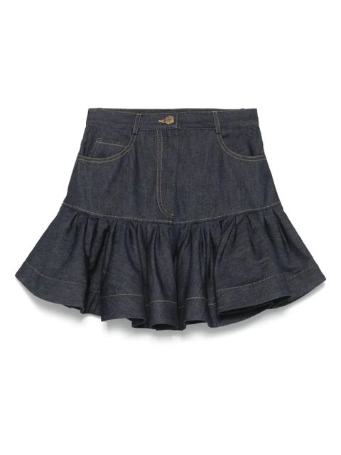 SANDRO flared denim skirt - Blue - zdjęcie produktu nr 1
