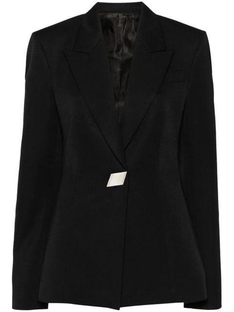 The Attico single-breasted virgin-wool blazer - Black - zdjęcie produktu nr 1