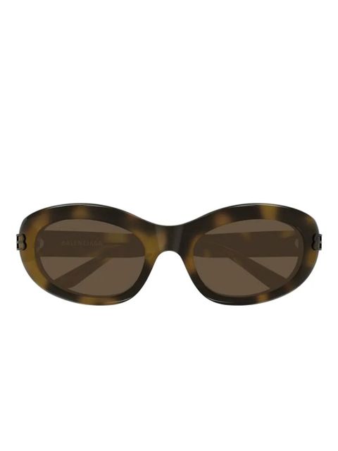 Balenciaga havana-pattern logo-detail sunglasses - Brown - zdjęcie produktu nr 1