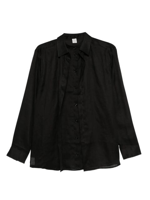 TOTEME button-down ramie shirt - Black - zdjęcie produktu nr 1