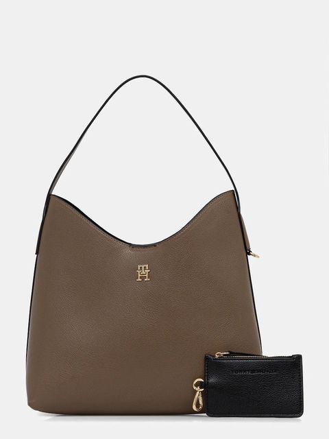 Tommy Hilfiger torebka kolor beżowy AW0AW18140 - zdjęcie produktu nr 1