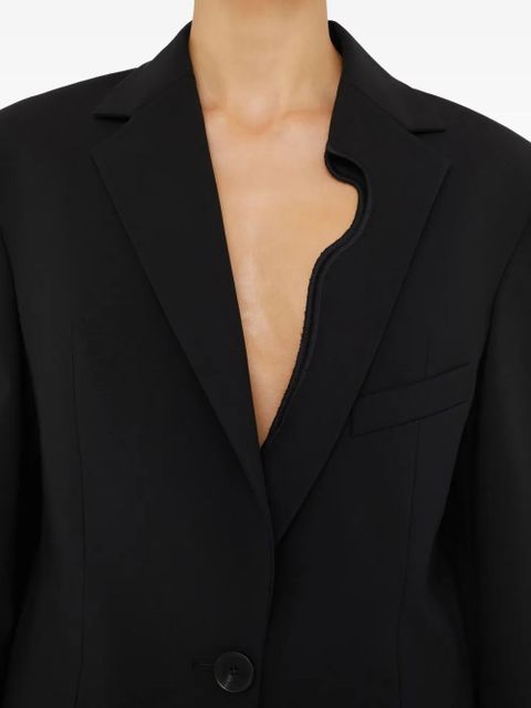 Christopher Esber padded-shoulder single-button blazer - Black - zdjęcie produktu nr 2