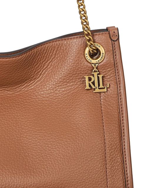 Lauren Ralph Lauren torebka skórzana kolor brązowy 431980173