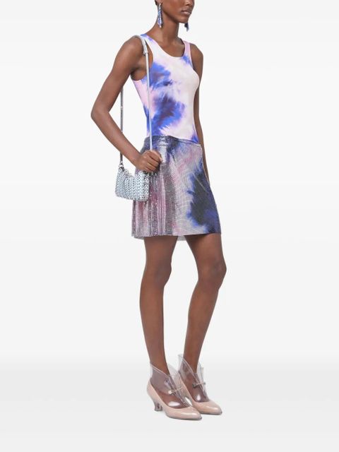 Rabanne mesh mini skirt - Blue