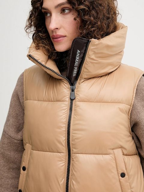 Save The Duck bezrękawnik AMA kolor beżowy zimowy D82333W.LOVE21