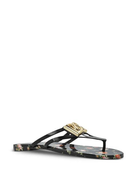 Dolce & Gabbana logo-detail flip-flops - Black