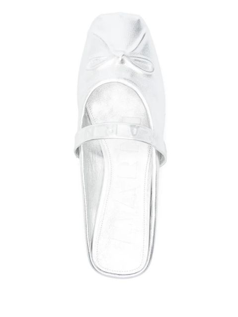 Marni metallic-effect slippers - Grey