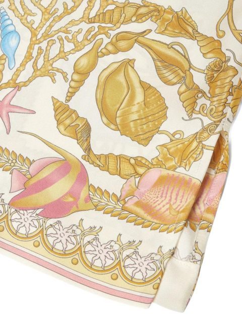 Versace Underwater Barocco silk shirt - Gold