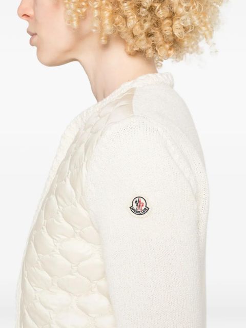 Moncler quilted zip jacket - Neutrals