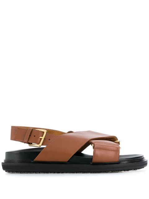 Marni Fussbet criss-cross sandals - Brown - zdjęcie produktu nr 1