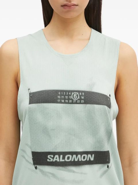 MM6 Maison Margiela x Salomon print sleeveless vest - Blue